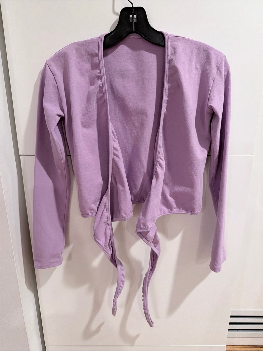 Beziorner Girls Lavender Ballet Wrap Tie Cardigan XL Dance Top